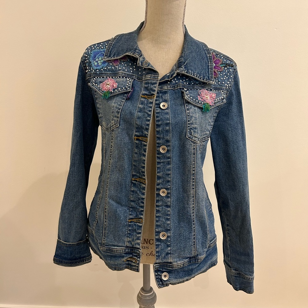 Vintage denim embroidered jacket